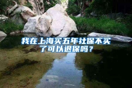 我在上海买五年社保不买了可以退保吗？