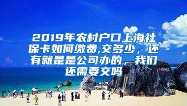 2019年农村户口上海社保卡如何缴费,交多少，还有就是是公司办的，我们还需要交吗