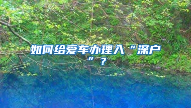 如何给爱车办理入“深户”？