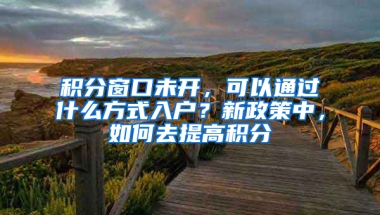 积分窗口未开，可以通过什么方式入户？新政策中，如何去提高积分