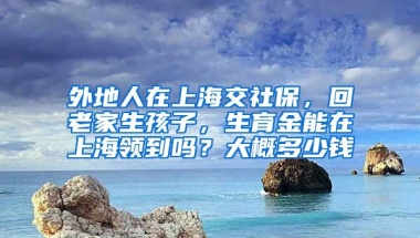 外地人在上海交社保，回老家生孩子，生育金能在上海领到吗？大概多少钱