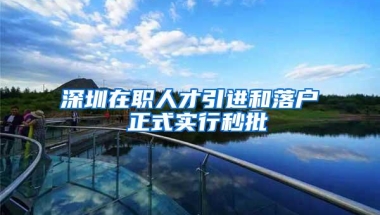 深圳在职人才引进和落户 正式实行秒批