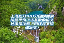 上海积分120分细则如果按照平均工资基数的倍交社保是按照上限还是下限标准交？