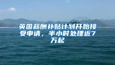 英国薪酬补贴计划开始接受申请，半小时处理近7万起