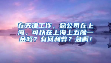 在天津工作，总公司在上海，可以在上海上五险一金吗？有何利弊？急啊！