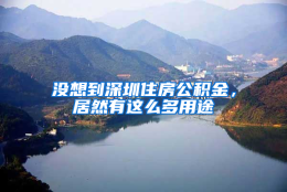 没想到深圳住房公积金，居然有这么多用途