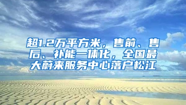 超1.2万平方米，售前、售后、补能一体化，全国最大蔚来服务中心落户松江