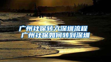 广州社保转入深圳流程 广州社保如何转到深圳