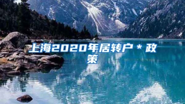 上海2020年居转户＊政策