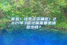 官宣！社平工资确定！2021年3倍社保需要缴纳多少钱？