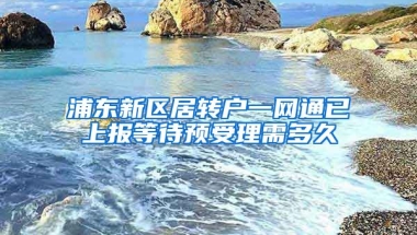 浦东新区居转户一网通已上报等待预受理需多久