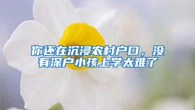 你还在沉浸农村户口，没有深户小孩上学太难了