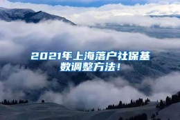 2021年上海落户社保基数调整方法！