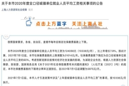 上海2021年各类平均工资一览，附历年社保基数（2012-2021）