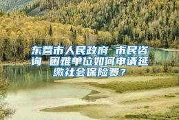 东营市人民政府 市民咨询 困难单位如何申请延缴社会保险费？