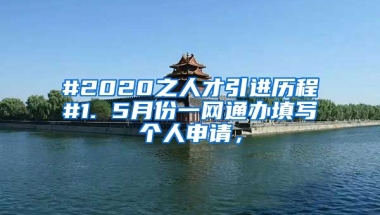 #2020之人才引进历程#1. 5月份一网通办填写个人申请，