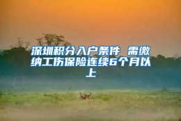 深圳积分入户条件 需缴纳工伤保险连续6个月以上