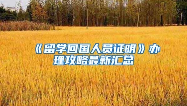 《留学回国人员证明》办理攻略最新汇总