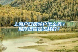 上海户口居转户怎么弄？操作流程是怎样的？