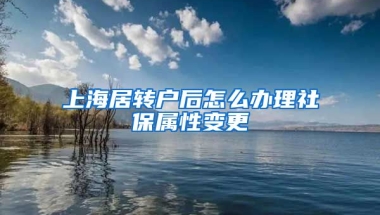 上海居转户后怎么办理社保属性变更