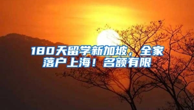 180天留学新加坡，全家落户上海！名额有限