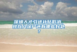 深圳人才引进补贴取消，现在入深户还有哪些好处？