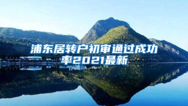 浦东居转户初审通过成功率2021最新