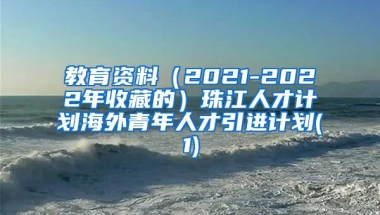 教育资料（2021-2022年收藏的）珠江人才计划海外青年人才引进计划(1)