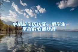 中留服学历认证：留学生掌握的必备技能