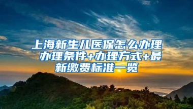 上海新生儿医保怎么办理 办理条件+办理方式+最新缴费标准一览