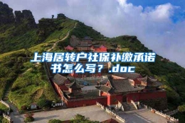 上海居转户社保补缴承诺书怎么写？.doc