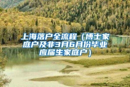 上海落户全流程（博士家庭户及非3月6月份毕业应届生家庭户）