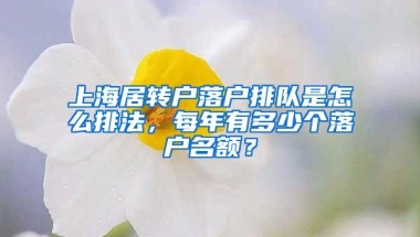 上海居转户落户排队是怎么排法，每年有多少个落户名额？