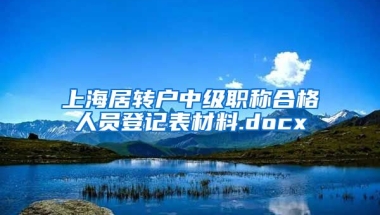 上海居转户中级职称合格人员登记表材料.docx