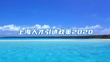 上海人才引进政策2020