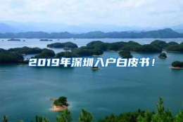 2019年深圳入户白皮书！