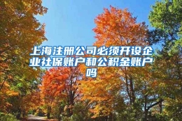 上海注册公司必须开设企业社保账户和公积金账户吗