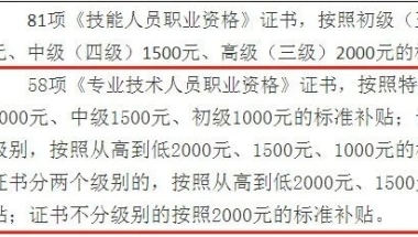 考过初级的恭喜了！可以领1000元补贴！还有......