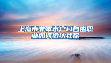 上海市非本市户口自由职业如何缴纳社保