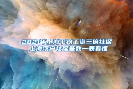 2021年上海平均工资三倍社保 上海落户社保基数一表看懂