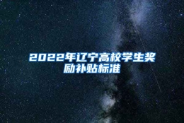 2022年辽宁高校学生奖励补贴标准