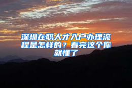 深圳在职人才入户办理流程是怎样的？看完这个你就懂了