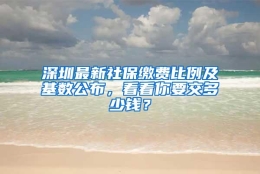 深圳最新社保缴费比例及基数公布，看看你要交多少钱？