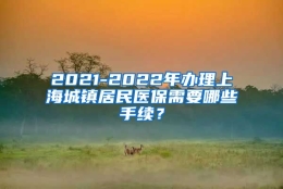 2021-2022年办理上海城镇居民医保需要哪些手续？