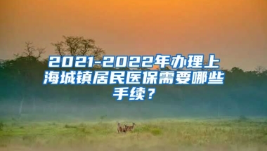 2021-2022年办理上海城镇居民医保需要哪些手续？