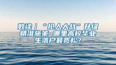 数读｜“抢人大战”升级精准施策 哪里高校毕业生落户最宽松？