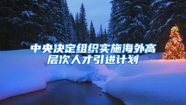 中央决定组织实施海外高层次人才引进计划