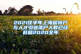 2021仅半年上海居转户与人才引进落户人数已经赶超2020全年