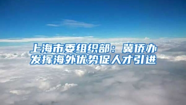 上海市委组织部：冀侨办发挥海外优势促人才引进