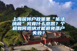 上海居转户政策里“依法纳税”究竟什么意思？个税如何缴纳才能避免落户失败？